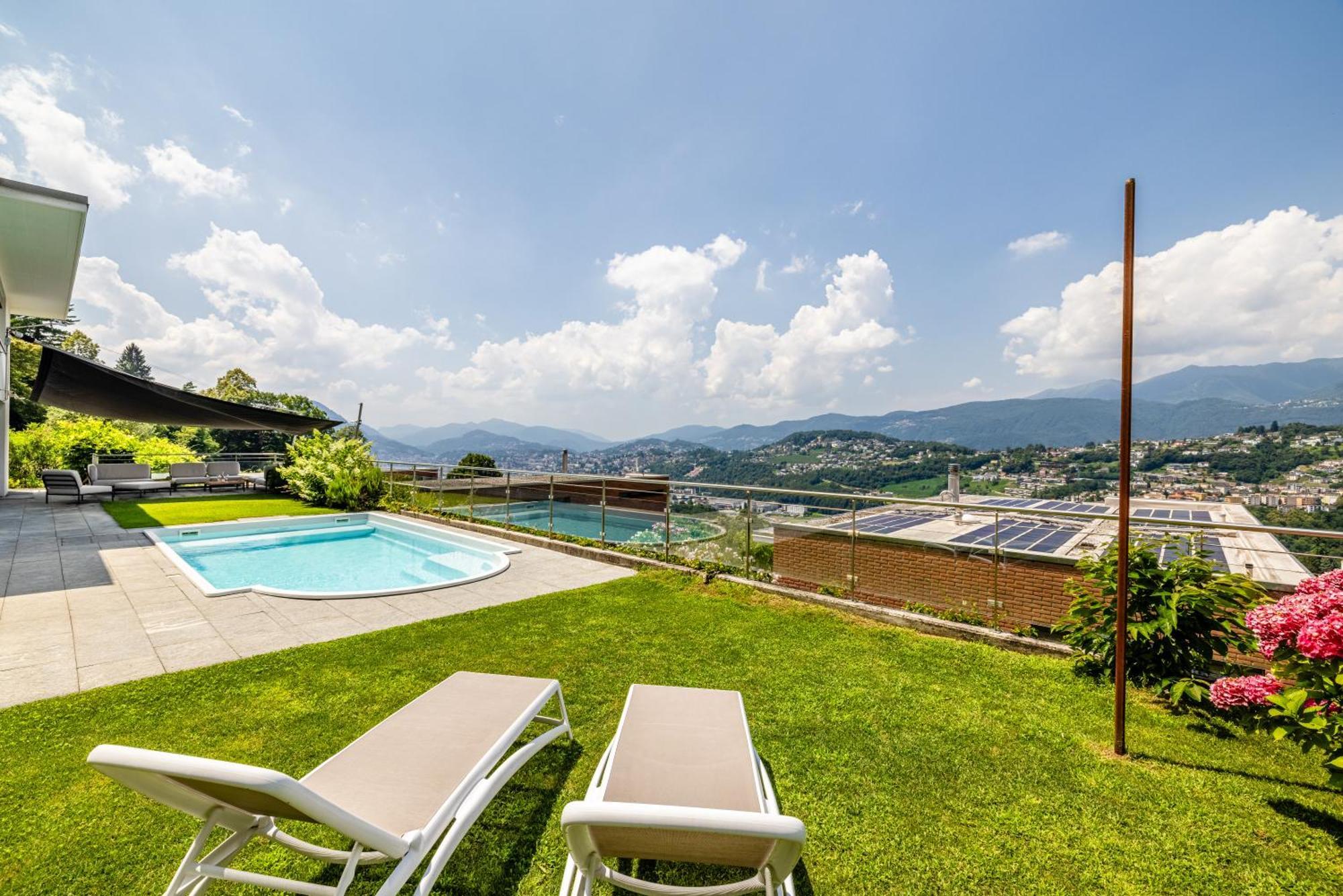 Villa Girandola With Private, Heated Pool ルガーノ エクステリア 写真